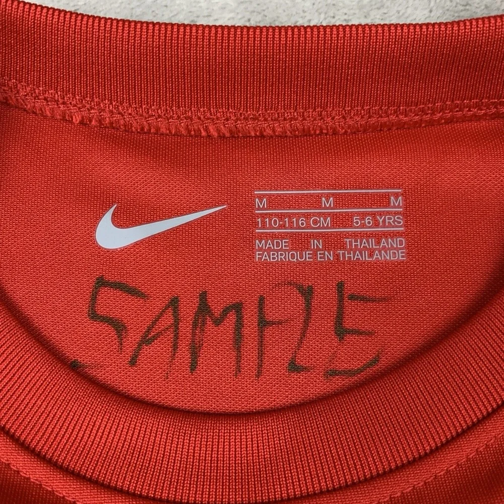 New Nike Soccer Shirt Youth/Child Unisex Medium Red AH5487 Sample - Picture 5 of 7